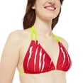 thumbnail image 4 of Effete Feline Claw Marks Scratch Strappy Triangle Bikini Top (AOP), 4 of 4