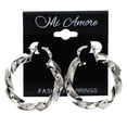 thumbnail image 2 of Mi Amore Hoop-Earrings Silver-Tone, 2 of 2