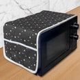 thumbnail image 1 of Geometric Microwave Oven Cover, Triangles Color Bands Memphis Abstract Creative Futuristic Graphic Art, Water Resistant Organizer with Pockets Kitchen, 36" x 12", Dark Taupe Multicolor, by Ambesonne, 1 of 4