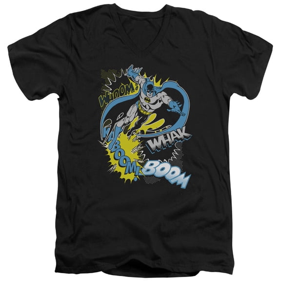 Batman - Bat Effects - Slim Fit V Neck Shirt - Large