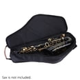 thumbnail image 3 of Waterproof 1680D Oxford Cloth Alto Saxophone Case with Thickened Cotton Padding, Adjustable Dual Backpack Straps & Side Handle, Dual Compartments for Instrument and Accessories - Black, 3 of 6