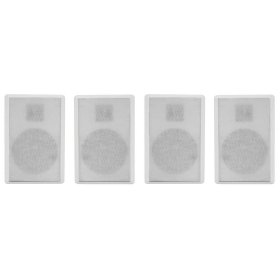 (4) Rockville RockSlim 70W White 5.25" 70v Commercial Restaurant Wall Speakers