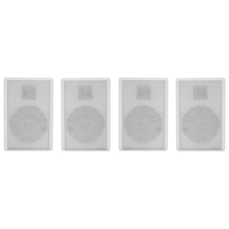 (4) Rockville RockSlim 70W White 5.25 70v Commercial Restaurant Wall Speakers