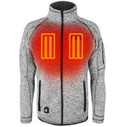 ActionHeat 5V Men's Battery Heated Sweater Jacket- Grey
