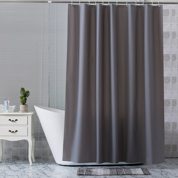 Solid Shower Curtain 6 x 6 FT Bath Curtains With 12 Metal Grommets