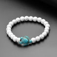 thumbnail image 5 of SUCADA Sea Turtle Tracking Bracelet,Ocean Sea Turtle Bracelets, Save Beach Jewelry,Natural Stone Colorful Elastic Turquoise Stretch Bracelet Friendship Gifts for Women Men T4C6, 5 of 5