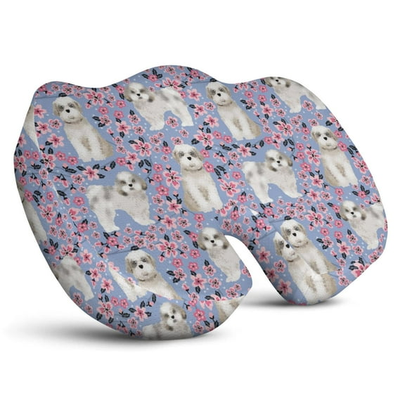 Premium Dog Pattern Memory Foam Seat Cushion Ergonomic Chair Pad for Office Chair, Car, Airplane & Bleachers Sciatica, Tailbone Hip & Back Pain Relief - Chair Cushion for Long Office Workers.