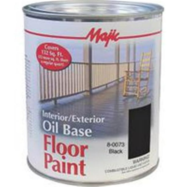 Majic Paints 800732 Black Interior & Exterior Oil Base Floor Paint