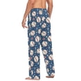 thumbnail image 4 of Men's Pajama Bottoms Sports Retro Baseball Men's Cotton Pajama Pants Men's Loose Printed Pajama Pants Casual Pants with Pockets, 4 of 6