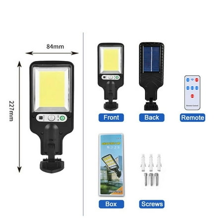 

Solar Lights Solar Street Lights Outdoor Waterproof Solar Lamp With 3 Light Mode Motion Sensor Security Lighting For Garden Patio Path Yard -------- Super Bright & Energy Efficient