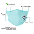 thumbnail image 2 of Cubrebocas Azul Infantil Reutilizable NANO SILVER 4 Piezas Azul, 2 of 4