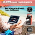 thumbnail image 3 of Takki 99Wh Portable Power Station, Solar Generator with Camping Gear Lights 110V AC Battery Backup for Camping Home Laptop Road Trip Emergency Supplies (Solar Panel Not Included), 3 of 8