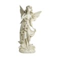 thumbnail image 2 of Escultura al aire libre estatua de jardín de ángel resina retro blanca figura decorativa luz para estudio de patio trasero afuera de adornos, 2 of 8