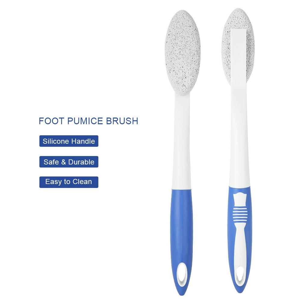 Tebru Foot Brush, Long Handle Remove Dead Skin Cutin Foot Brush with