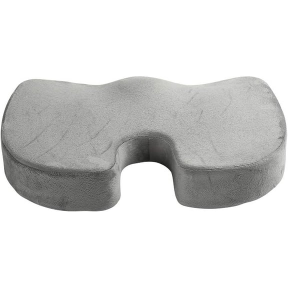 Art3d Premium Orthopedic Memory Foam Coccyx Seat Cushion Tailbone Pain, Sciatica Back Pain Relief - Office Chair Wheelchair Car Seat Cushion - Grey