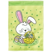 Magnolia Gardens M001516 29 x 42 in. Easter Bunny Burlap Garden Flag - Large
