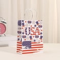 thumbnail image 4 of Uklsqma Independence Day Gift Bags | 12 Pack Red White Blue Kraft Paper Tote Bags | Durable Twisted Rope Handles | Large Capacity Square Bottom | Fourth of July Party Favor Bags | Gift Packaging Sho, 4 of 6