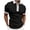 Black, variant on Mens Waffle Shirts Casual Quarter Zip Short Sleeve Colorblock Golf Shirt Moisture Wicking Slim Fit Collared T-Shirt