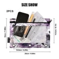 thumbnail image 2 of 2 Pack Flip Folders with Clear PVC Window Binder Pouches 3-Ring Binder Organizer for Office & Home Light Purple and Black Floral, 2 of 6
