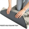 thumbnail image 3 of Beige Antelope Head Pattern Hot Yoga Mat Towel Non Slip for Hot Yoga - Quick-Drying Yoga Mat Cover with 4 Corner Pockets with Travel Bag - Hot Yoga Towel Non Slip 74"x26", 3 of 6