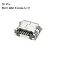 thumbnail image 2 of Conector USB mini soldador hembra DIP de 5 pines de Uxcell, 30 unidades, 2 of 3