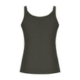 thumbnail image 5 of Lenpel Women's Tank Tops Ribbed Spaghetti Strap Scoop Neck Slim Sleeveless Basic Tees Trendy Summer Cami Shirts, 5 of 6