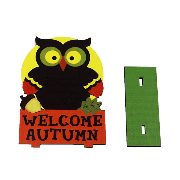 Toystoory Adornos de Halloween Búho Verduras Acción de Gracias Cosecha de otoño Vajilla para el hogar Decoraciones Patrón de dibujos animados Centro de Kits de decoración para fiestas JM00498 Toystoory HA063881-01