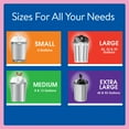 thumbnail image 5 of Great Value Strong Flex 13-Gallon Drawstring Tall Kitchen Trash Bags, Lavender Fields, 120 Bags, 5 of 9