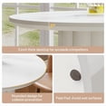 thumbnail image 6 of Tribesigns 39"H Bar Table with Roman Pillar Base, Wood Dining High Top Kitchen Breakfast Table, Home Counter Height Bistro Pub Table, for Coffee Cocktail Living Room, Small Space, 6 of 8
