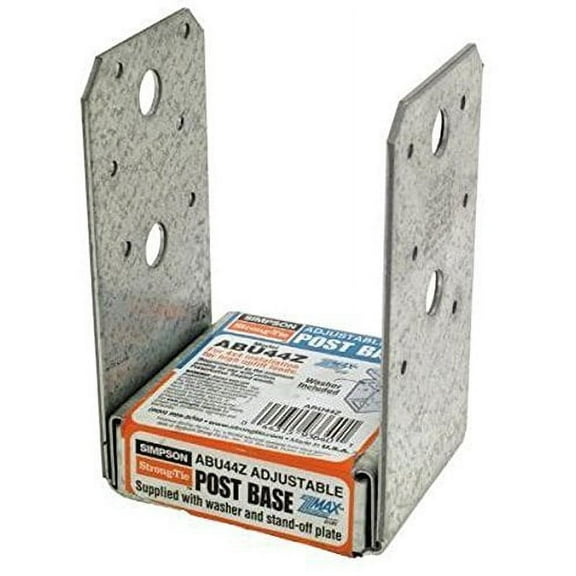Simpson Strong Tie ABU44Z ZMAX Galvanized 16-Gauge 4x4 Adjustable Post Base 12-per Box
