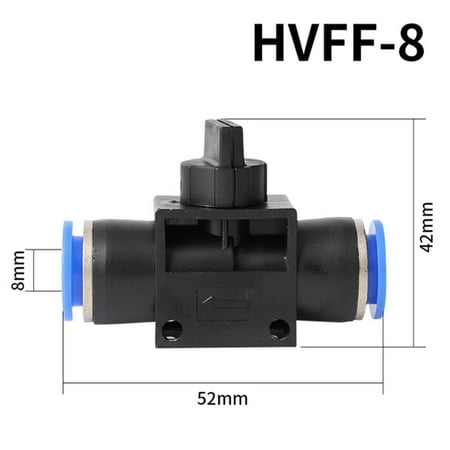 

Hvff-4/6/8/10/12mmpneumatic Air 2 Way Quick Fitting Push Connector Tube Hose