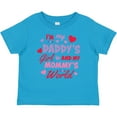 thumbnail image 3 of Inktastic Valentine's Day I'm My Daddy's Girl and My Mommy's World Girls Baby T-Shirt, 3 of 5