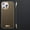 Gold, variant on Ultra-Thin Designed for iPhone 13 Pro Max Frameless Case, Slim Minimalist Bare Metal Feel Hard PC Protective Cover Plain PU Leather Borderless Phone Case for iPhone 13 Pro Max, Black