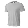 thumbnail image 4 of Men's Fitness Casual Breathable Slim-Fit Base Layer Running Gym T-Shirt Soft Moisture-Wicking Fabric All-Season Active Tees,Light Gray,XXL, 4 of 6