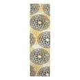 thumbnail image 2 of World Rug Gallery Modern Floral Circles Yellow 2' x 7' Runner Rug, 2 of 7