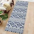 thumbnail image 2 of Haperlare Runner Rugs Machine Washable Vintage Geometric Runner Rugs for Hallway Entryway Low Pile Laundry Runner Rug,Blue,2'x6', 2 of 7