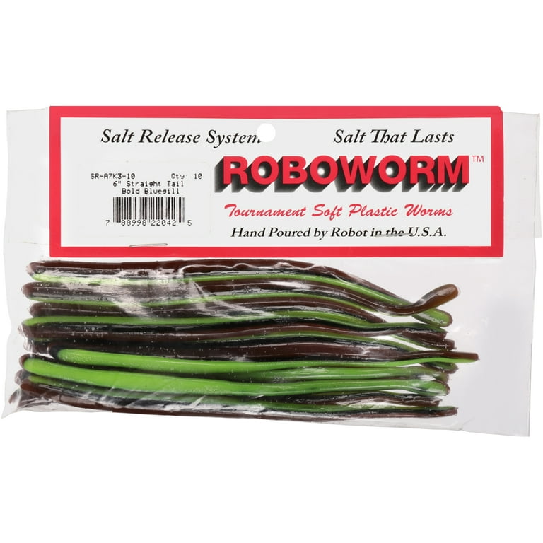 Roboworm Straight Tail Worm Bait, Oxblood Light/Red Flake, 4 1/2-Inch, Soft  Plastic Lures -  Canada