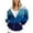 Blue, variant on Annhoo Women's Zip up Hoodies Long Sleeve Fall Trendy Gradient Colour Sweatshirts Ladies Full Zipper Outwear