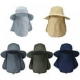 thumbnail image 4 of Chapeau de Soleil pour Hommes Protection UV Été SPF Chapeau de Pêche pour Pêche Randonnée Jardin Safari Plage, 4 of 5