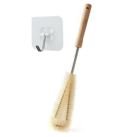 

1PC Bottle Brush Cleaner Long Wood Handle Water Bottle Cleaning Brush No Dead-Areas for Cups Bottles Kettles Vases Sports Bottles Flask|Assorted Size Optional
