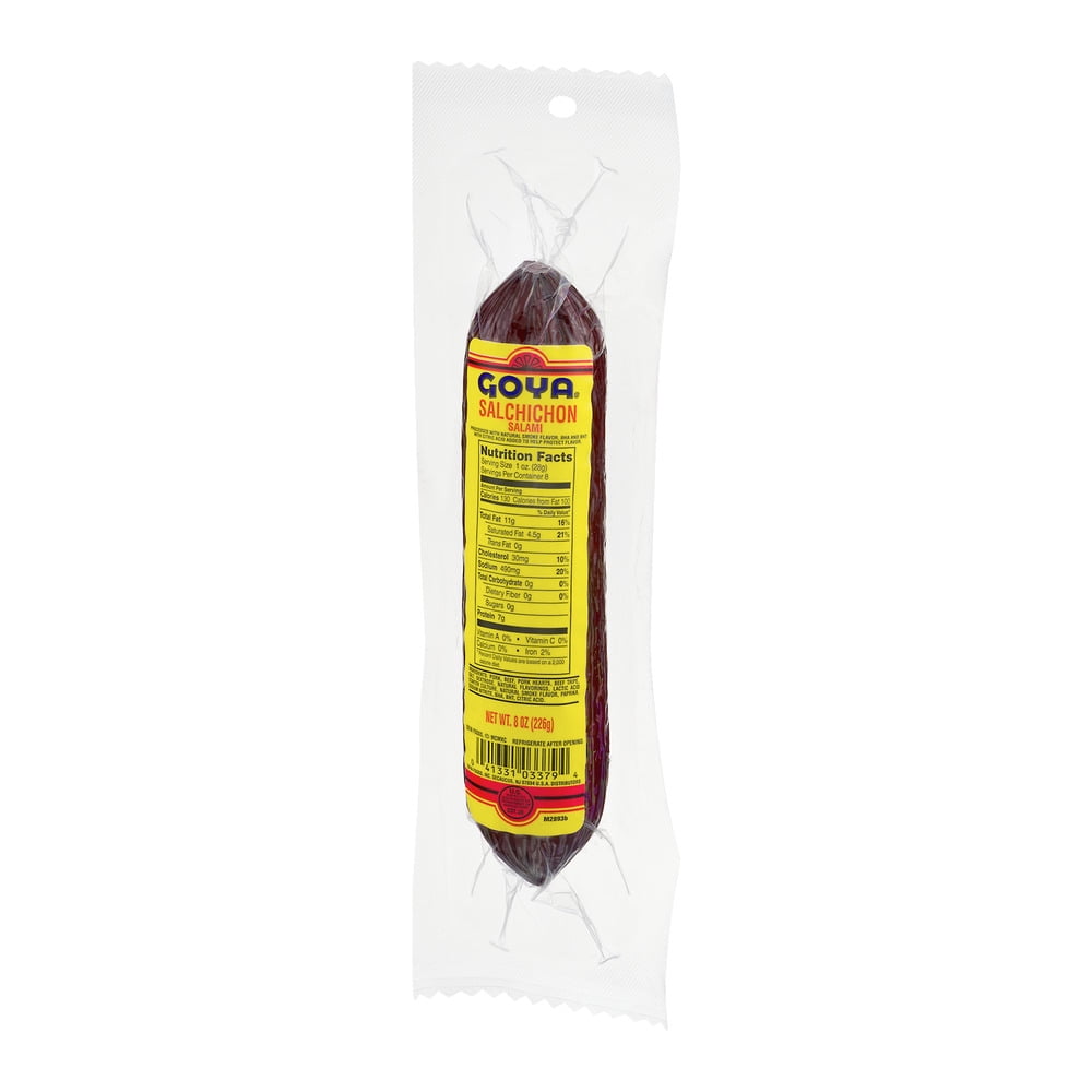 Goya Salchichon Salami Sausage, 8 oz
