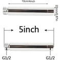thumbnail image 2 of SHIQI-Shower Extension Tube, 4 Inch Stainless Steel Shower Extension Round Tube with Chrome Plating, Handheld Shower Heads Extender for Bathroom Accessory, Easy to Install and Long-Lasting, 2 of 4