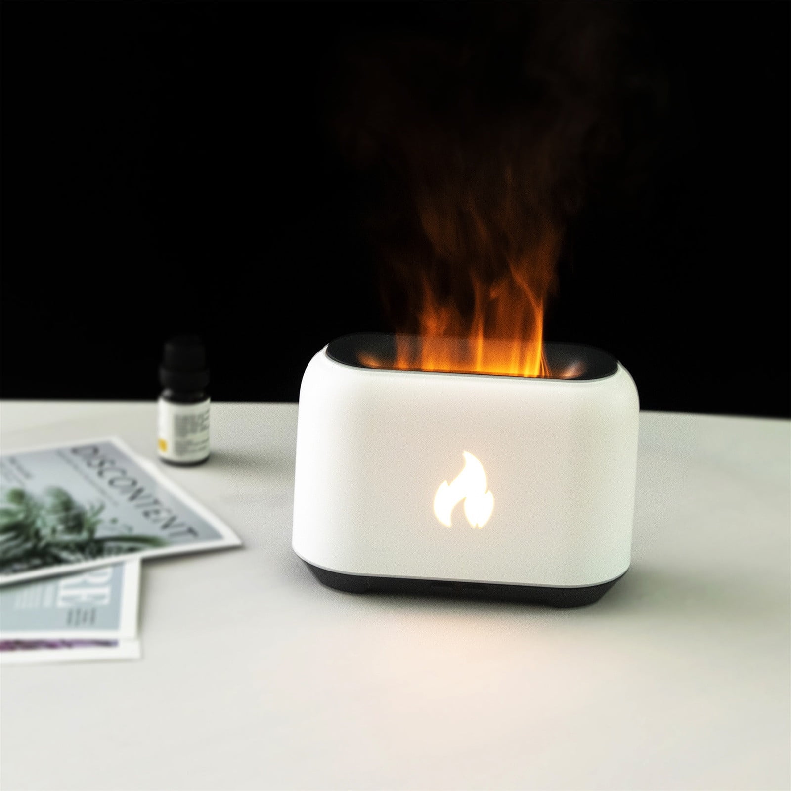 Jubipavy 2024 Flame Aroma Diffuser Humidifier Upgraded Flame Noiseless Essential Diffuser For Home Office 150ml