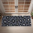 thumbnail image 2 of Black and Gray Leopard Print Washable Non Slip Indoor Door Mat, Decorative Entry Rug for Entrance, Bedroom, Kitchen, Bathroom, 16"x47", 2 of 6