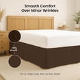 thumbnail image 3 of Utopia Bedding Twin Bed Skirt - Soft Quadruple Pleated Ruffle - Easy Fit with 15 Inch Tailored Drop - Hotel Quality, Shrinkage and Fade Resistant (Twin, Brown), 3 of 6
