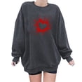thumbnail image 1 of 2023 Chandail en Molleton de Mode pour Femmes 50 % de Rabais Liquidation Mode Automne Imprimé Ample Manches Longues Blouse Col Rond Chandail Décontracté, 1 of 3