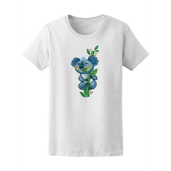 Koala Bear Eats Eucalyptus T-Shirt Women -Image by Shutterstock, Female x-Large