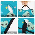 thumbnail image 6 of Alien and Heart Pale Blue Pattern Teens Toddler Nap Mat with Pillow, Sleeping Mat Bag for Preschool Daycare 51"x22", 6 of 6