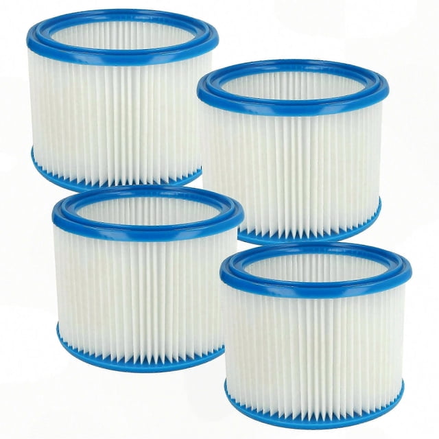 4-Pack Pleated Filters Compatible with Makita 446 LX VC2010L VC2012L Vacuum Cleaner Cartridge Replacement