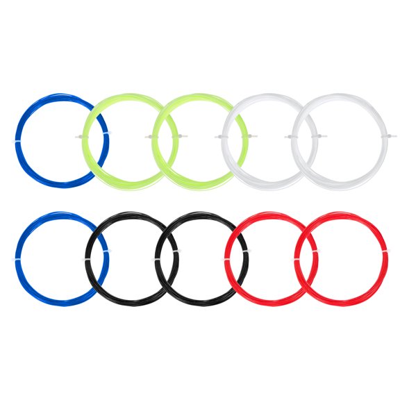 Uxcell 10M High Elastic Nylon Badminton Racket Racquet String, 5 Colors 10 Pack